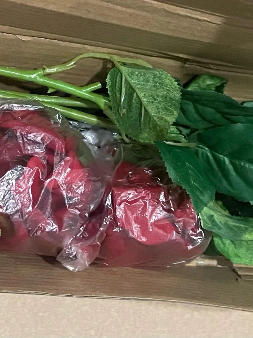 7 pcs Red Artificial Rose